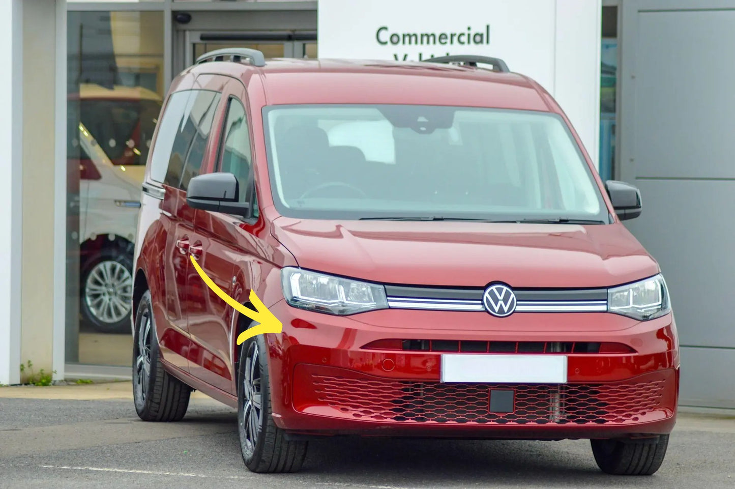 ❤️PARAURTI ROSSO ADATTO PER  VW caddy USATO VERNICIATO 2021 - 2025❤️