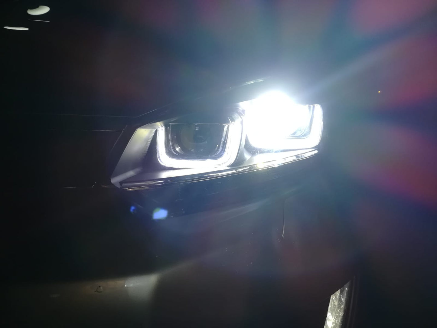 ✨FANALI ANTERIORI LUCI DIURNE ADATTI PER VW Golf 6 08-12 Trasparente/Nero✨