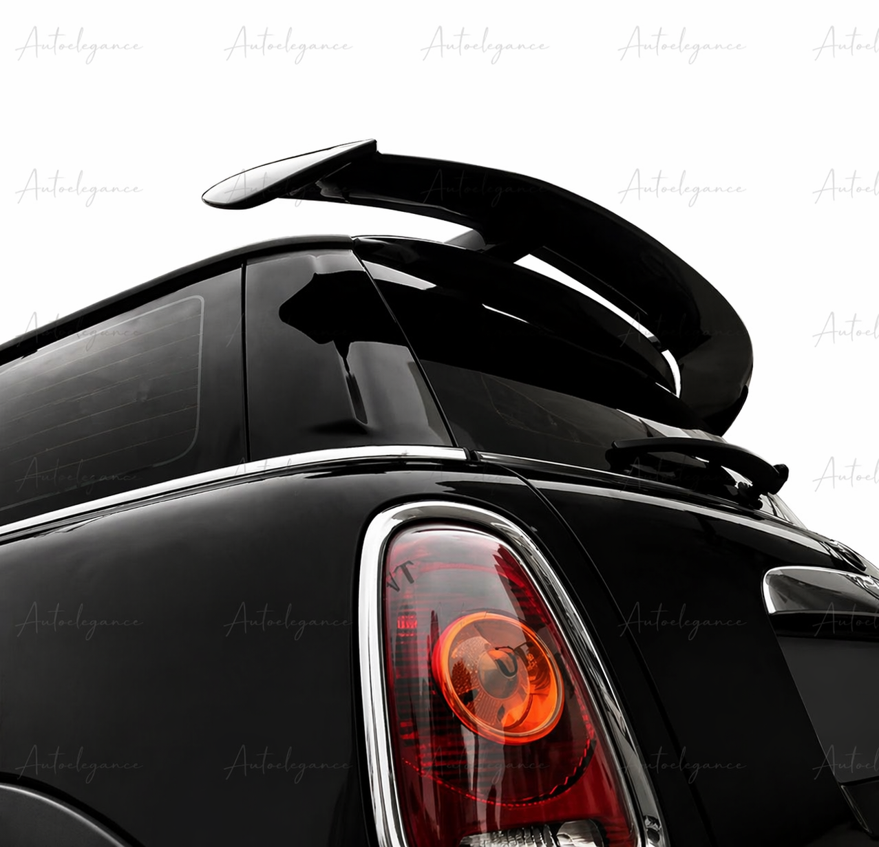 🔥SPOILER PER MINI COOPER F56 F55 JCW R50 R56 03-23 MATERIALE ABS NERO LUCIDO 🔥