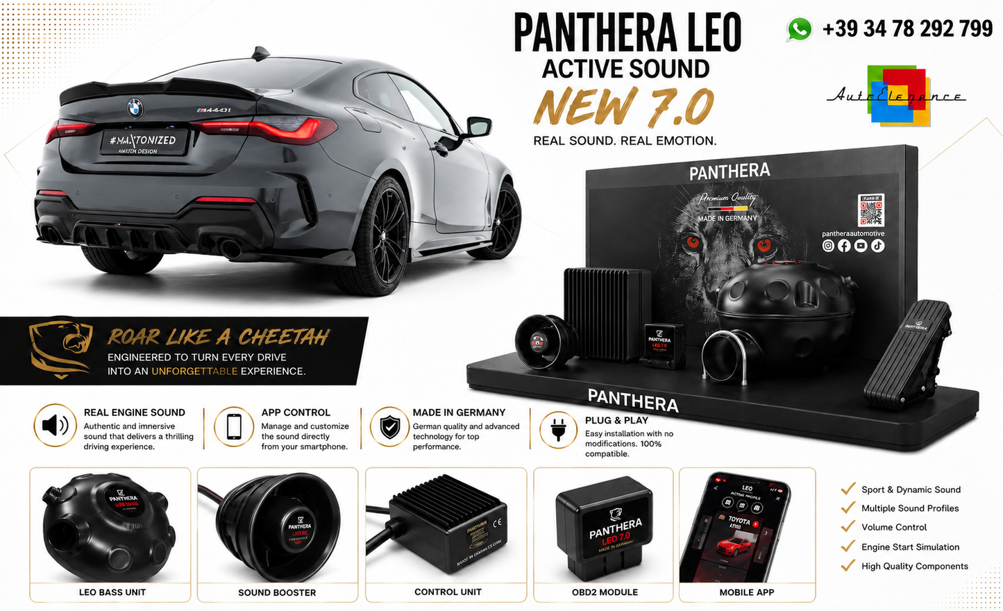 💫ART. 2672 PANTHERA Soundsystem Booster 7.0 - BMW 4 G22 Standard Facelift💫