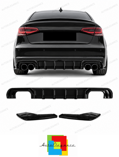 💕DIFFUSORI  AUDI A3 S-LINE/S3 8V SPORTBACK NERO LUCIDO 💕