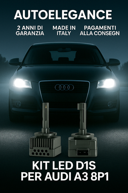 ⭐KIT XENON D1S 6000K ANABBAGLIANTI PER AUDI A3 8P1 – LUCE BIANCA POTENTE⭐