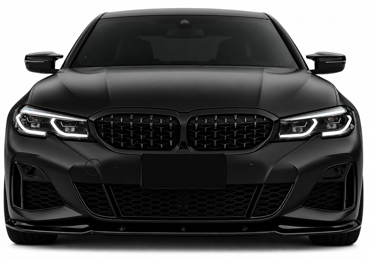 👉Griglia anteriore per BMW Serie 3 (G20, G21) Nero lucido diamantato👈