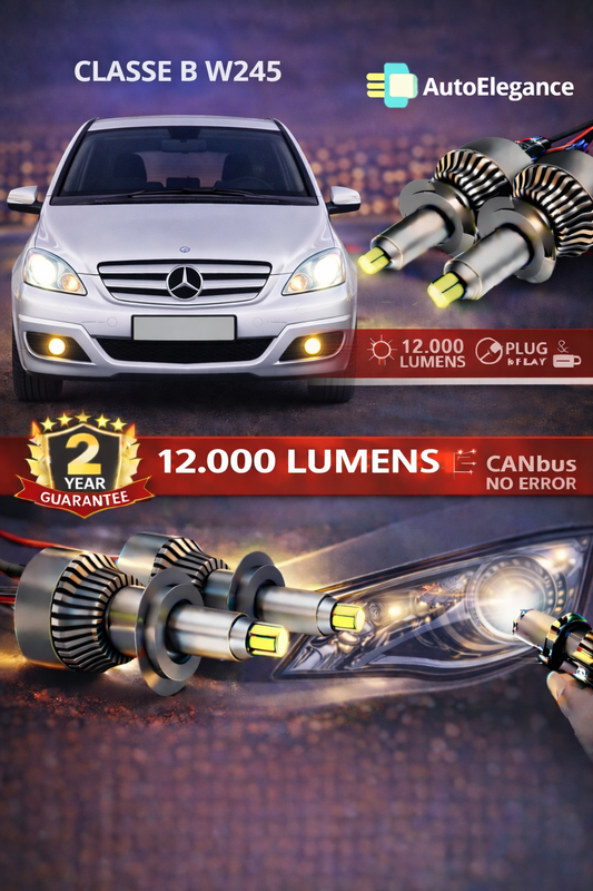 KIT LED Mercedes CLASSE B W245  ANABAGLIANTI H7 CANBUS Bianco 6500K 360 gradi.