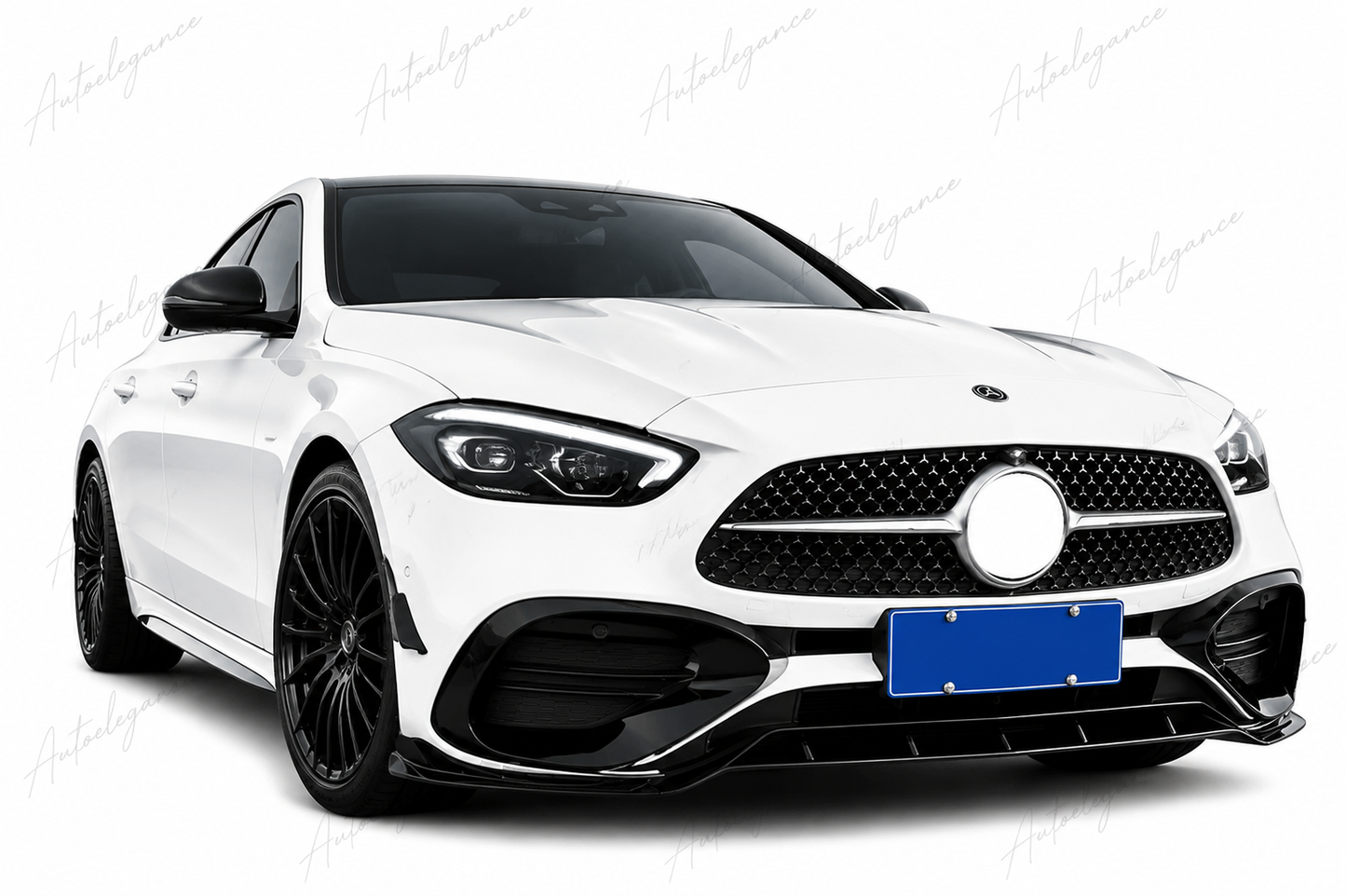 🔥ART.1062 KIT AERO ANTERIORE PER MERCEDES CLASSE C W206 2021 AMG NERO LUCIDO🔥