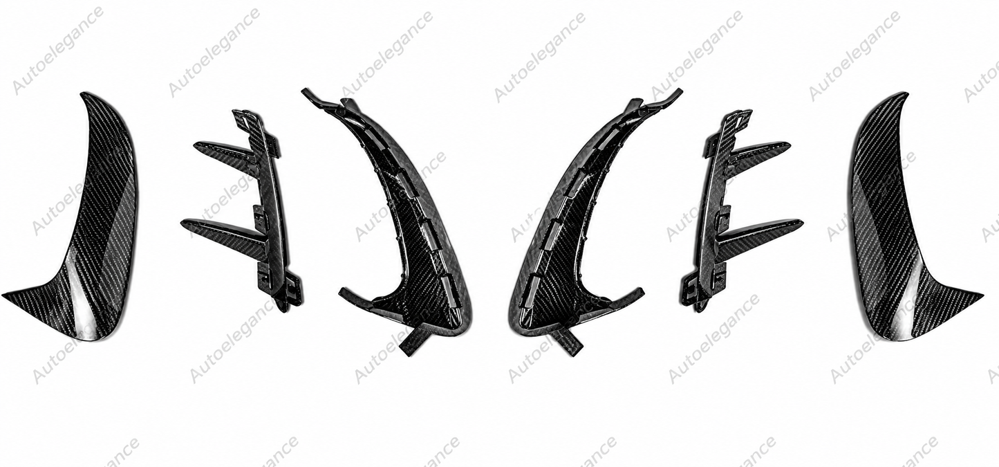 🔥COPPIA DI ALETTE POSTERIORI MERCEDES W177 AMG LINE HATCHBACK FIBER CARBONI🔥