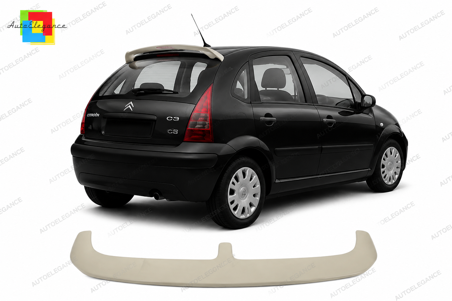 👉Spoiler Tetto Posteriore per Citroen C3 MK1 2002-2009 PU👈