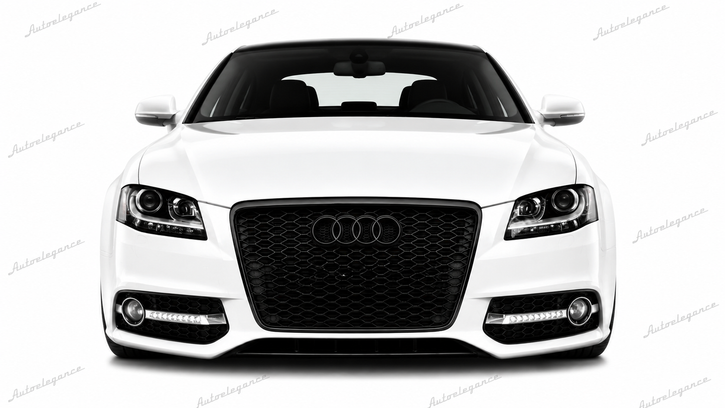 🔥ART.0610 GRIGLIA ANTERIORE ADATTO PER AUDI A4 B8 2007-2011 LOOK RS4, NERO🔥