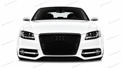 🔥ART.0610 GRIGLIA ANTERIORE ADATTO PER AUDI A4 B8 2007-2011 LOOK RS4, NERO🔥