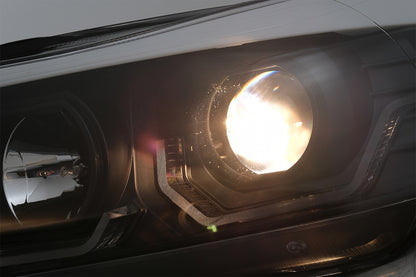 ⭐Fari Angel Eyes a LED 3D adatti per BMW Serie 3 E90 E91 Touring 05-08 LHD Nero⭐