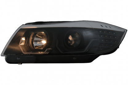 ⭐Fari Angel Eyes a LED 3D adatti per BMW Serie 3 E90 E91 Touring 05-08 LHD Nero⭐