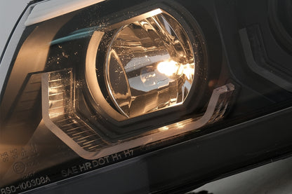 ✔️Fari 3D LED Angel Eyes adatti per BMW Serie 3 E90 E91 2005-2008 LHD Nero