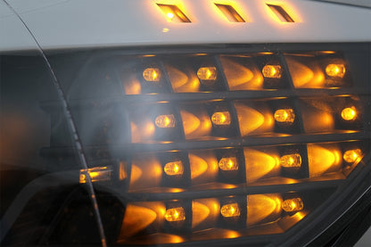 ⭐Fari Angel Eyes a LED 3D adatti per BMW Serie 3 E90 E91 Touring 05-08 LHD Nero⭐