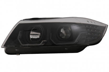 ✔️Fari 3D LED Angel Eyes adatti per BMW Serie 3 E90 E91 2005-2008 LHD Nero