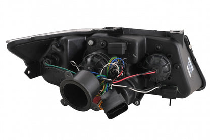 ✔️Fari 3D LED Angel Eyes adatti per BMW Serie 3 E90 E91 2005-2008 LHD Nero
