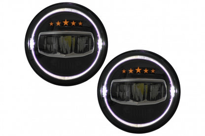 Fari a LED da 7 pollici Angel Eye Halo DRL adatto per Jeep Wrangler JK TJ LJ JL