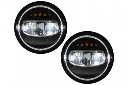 💥Fari a LED da 7 pollici Angel Eye DRL adatti per Jeep Wrangler 97-17💥