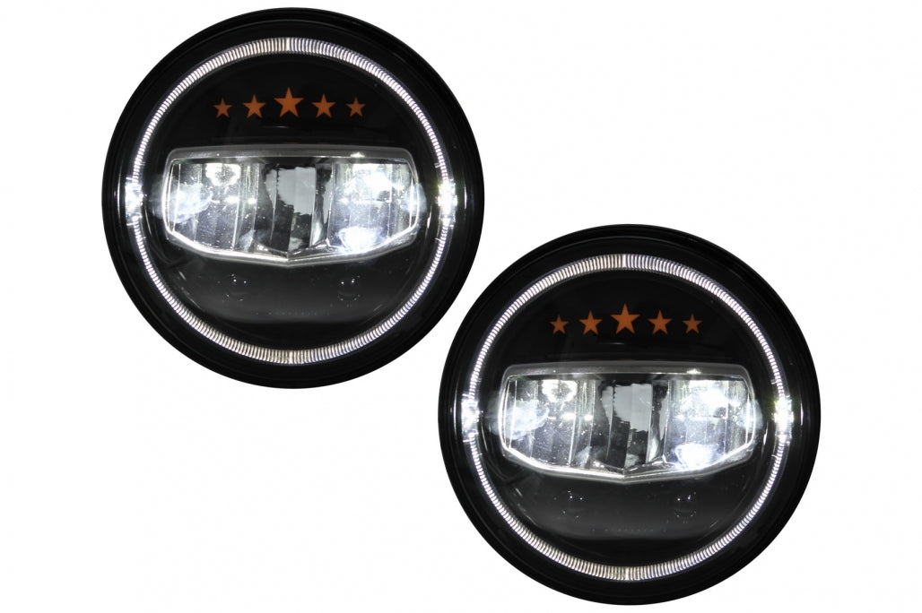 Fari a LED da 7 pollici Angel Eye Halo DRL adatto per Jeep Wrangler JK TJ LJ JL