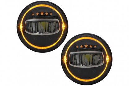 Fari a LED da 7 pollici Angel Eye Halo DRL adatto per Jeep Wrangler JK TJ LJ JL
