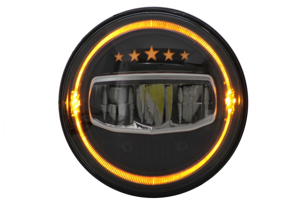 💥Fari a LED da 7 pollici Angel Eye DRL adatti per Jeep Wrangler 97-17💥