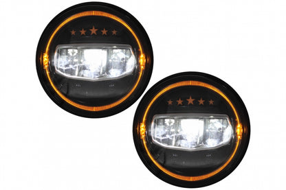 💥Fari a LED da 7 pollici Angel Eye DRL adatti per Jeep Wrangler 97-17💥