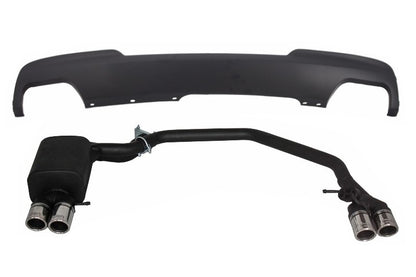 Diffuser With Exhaust Tips Suitable For BMW 5 Series f10 (2011-2014) 