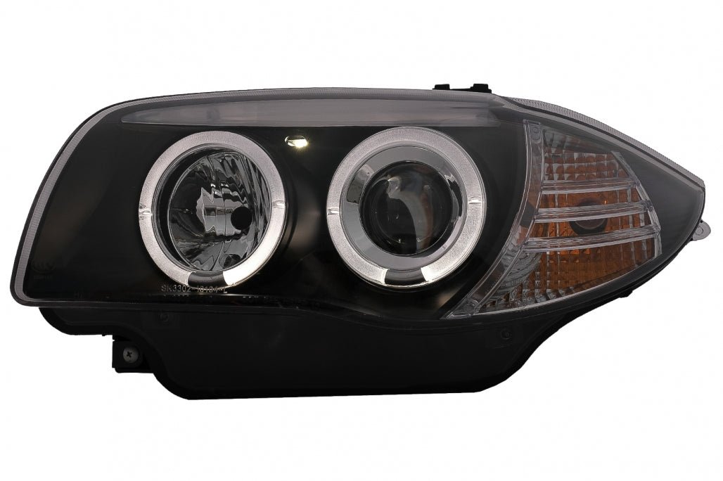 Angel Eyes Fari adatti per BMW Serie 1 E81 E82 E87 E88 (2004-2011) Nero