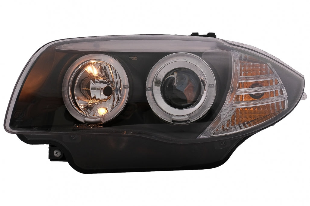 Angel Eyes Fari adatti per BMW Serie 1 E81 E82 E87 E88 (2004-2011) Nero