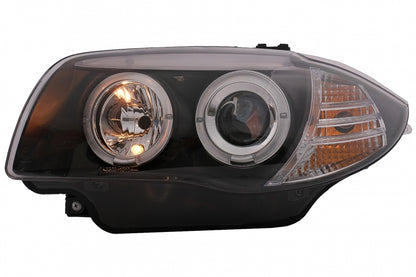 Angel Eyes Fari adatti per BMW Serie 1 E81 E82 E87 E88 (2004-2011) Nero