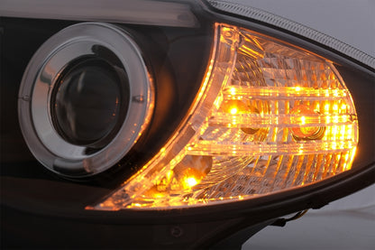 Angel Eyes Fari adatti per BMW Serie 1 E81 E82 E87 E88 (2004-2011) Nero