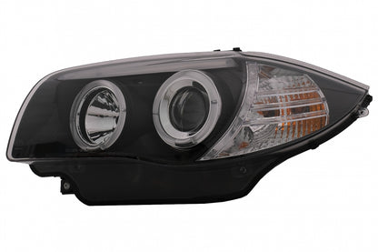 Angel Eyes Fari adatti per BMW Serie 1 E81 E82 E87 E88 (2004-2011) Nero