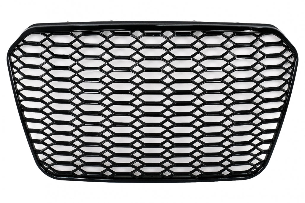 ✨✨Griglia centrale senza badge adatta per Audi A6 C7 4G 11-14 Nero lucido✨✨