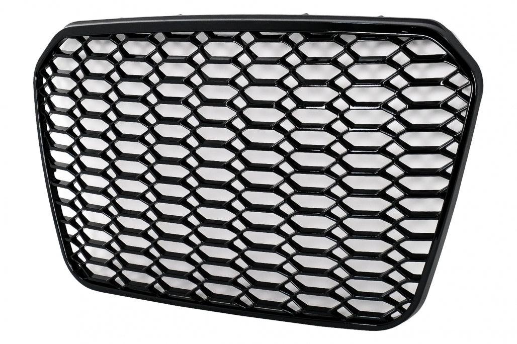 ✨✨Griglia centrale senza badge adatta per Audi A6 C7 4G 11-14 Nero lucido✨✨