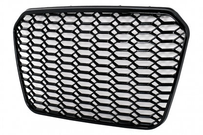 ✨✨Griglia centrale senza badge adatta per Audi A6 C7 4G 11-14 Nero lucido✨✨