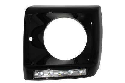 Copri fari neri con LED DRL luci di marcia diurna cromate adatte per Mercedes Classe G W463 (1989-up) G65 Design nero