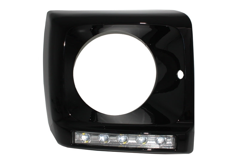 Copri fari neri con LED DRL luci di marcia diurna cromate adatte per Mercedes Classe G W463 (1989-up) G65 Design nero