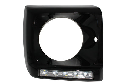 Copri fari neri con LED DRL luci di marcia diurna cromate adatte per Mercedes Classe G W463 (1989-up) G65 Design nero