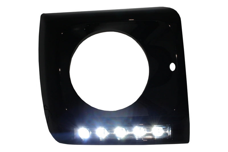 Copri fari neri con LED DRL luci di marcia diurna cromate adatte per Mercedes Classe G W463 (1989-up) G65 Design nero