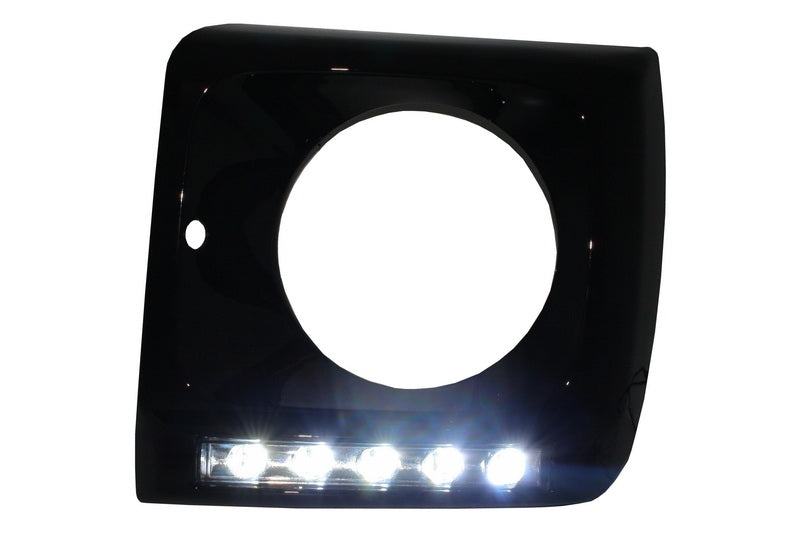 Copri fari neri con LED DRL luci di marcia diurna cromate adatte per Mercedes Classe G W463 (1989-up) G65 Design nero