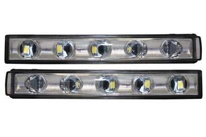 Copri fari neri con LED DRL luci di marcia diurna cromate adatte per Mercedes Classe G W463 (1989-up) G65 Design nero
