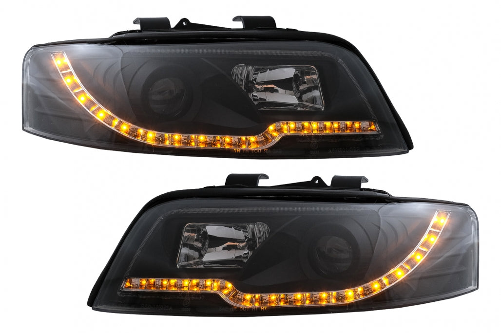 😎Black tube headlights suitable for Audi A4 B6😎