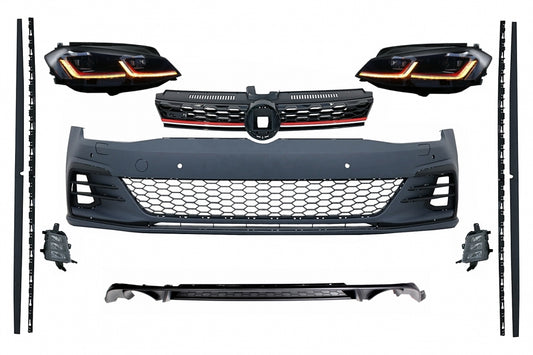 Body Kit and LED Headlights Sequential Dynamic Turning Lights suitable for VW Golf 7.5 VII Facelift (2017-up) GTI Design