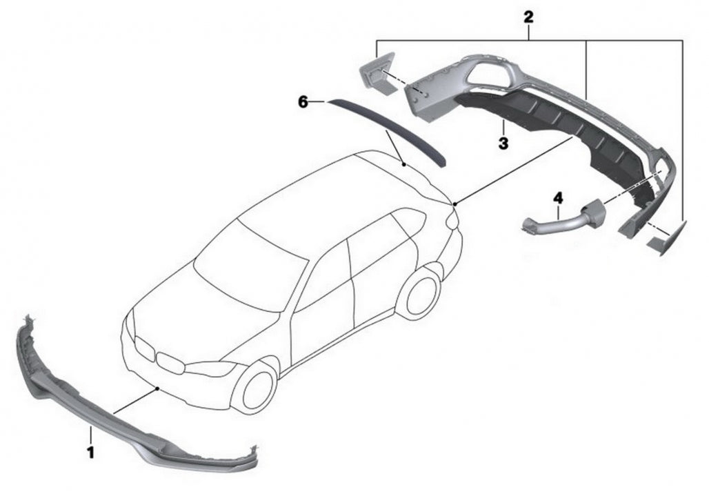 ✨Kit carrozzeria paraurti anteriore e diffusore adatto per BMW X5 F15 14-18✨