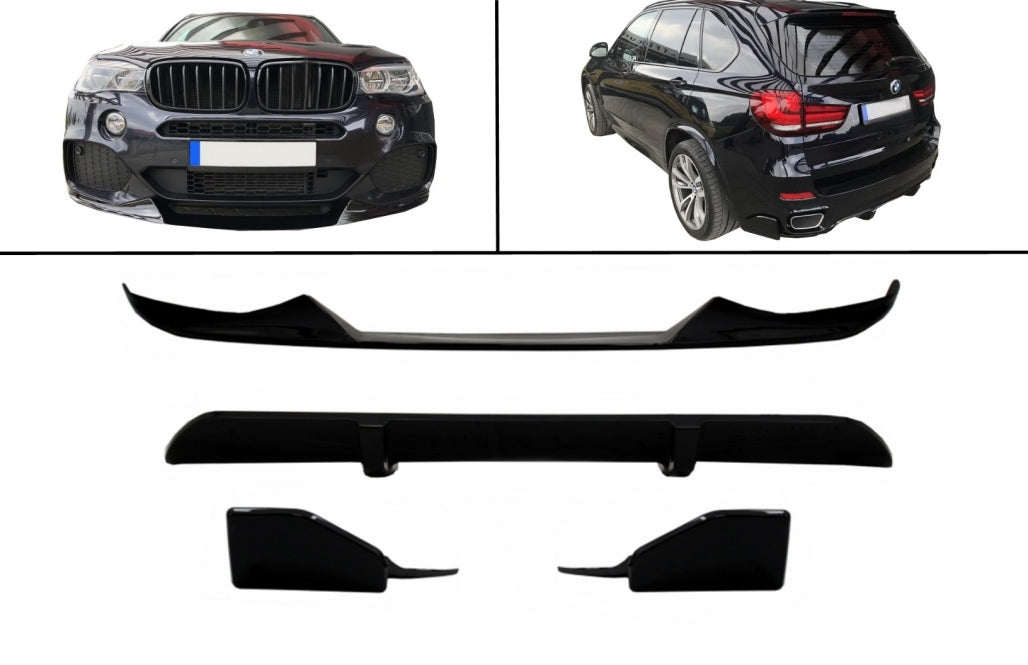 Body Kit Labbro Paraurti Anteriore e Diffusore d'Aria adatto per BMW X5 F15 (2014-2018) Pacchetto Aero M Technik Sport Piano Nero AUTOELEGANCERICAMBI