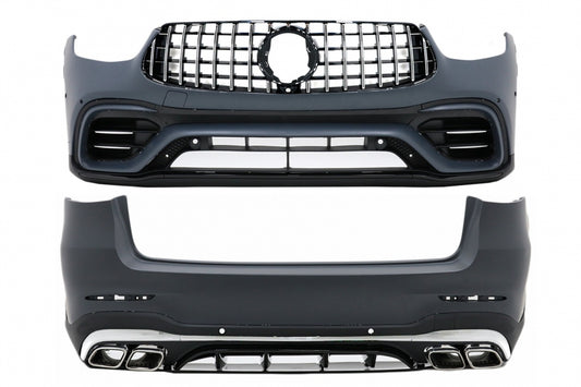 bodykit adatto per mercedes glc suv facelift x253 (2020-up) look glc63 design cromato