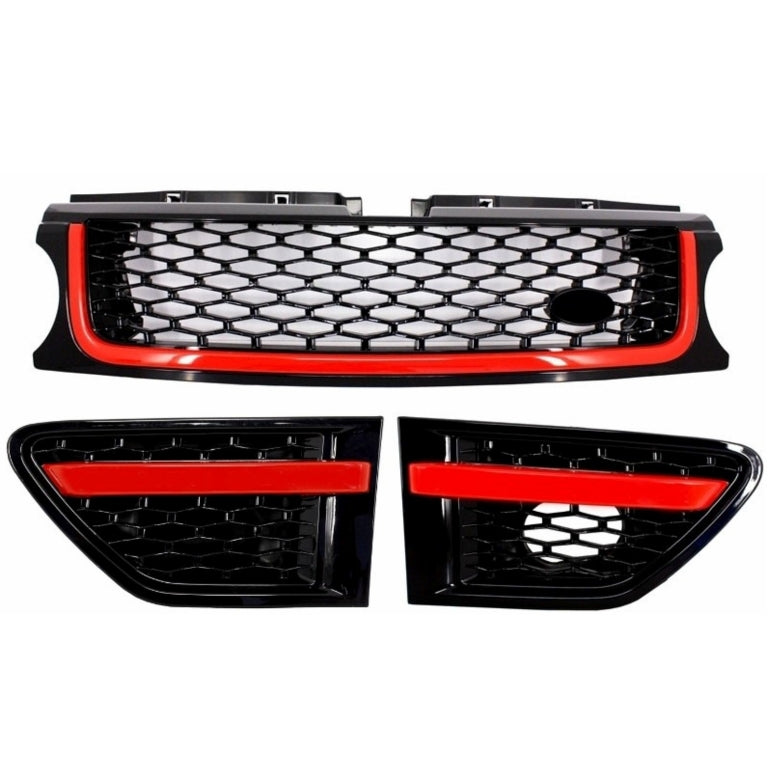 Griglia centrale e prese d'aria laterali adatte per Land Range Rover Sport L320