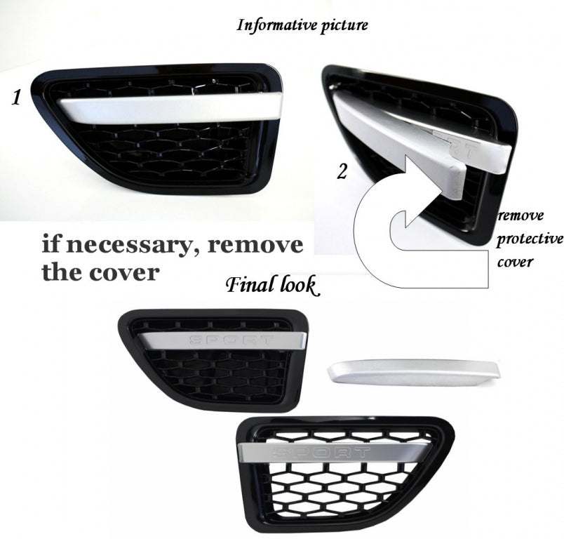 Front Grille for Range Rover Sport L320 Facelift (2009-2012) Autobiography Look Silver