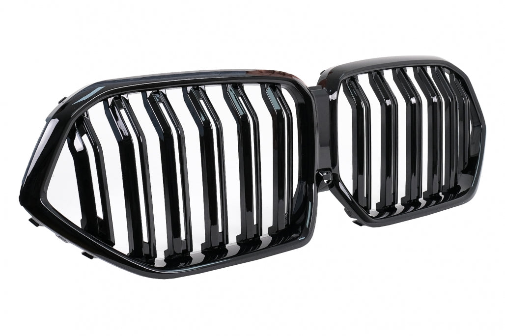 Double kidney grille suitable for BMW X6 G06 (2019–) Double Stripe M Design Piano Black