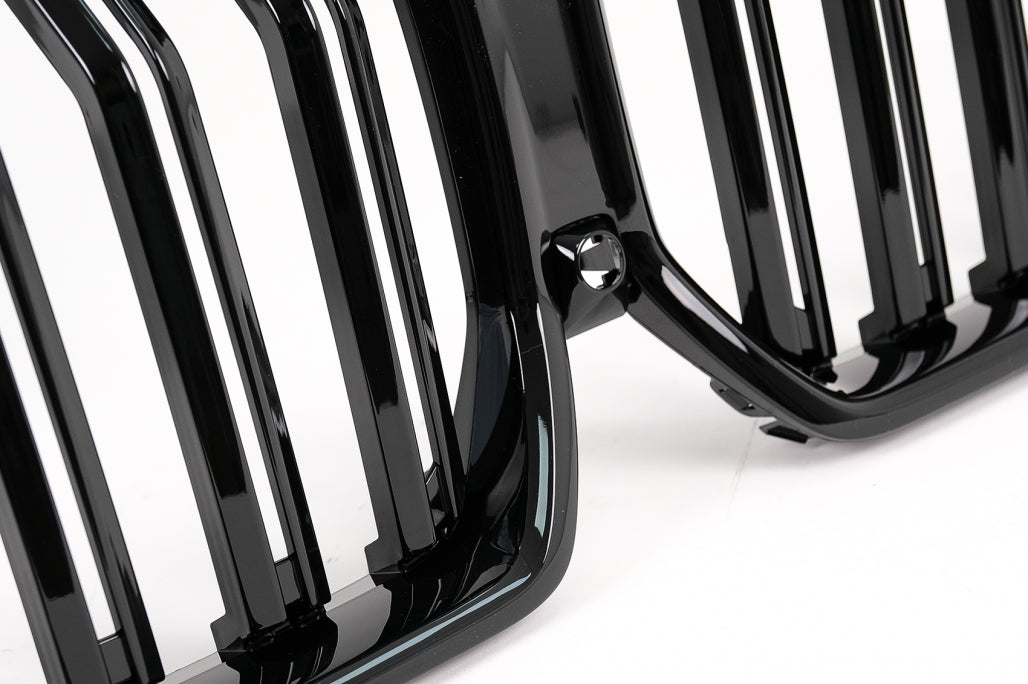 Double kidney grille suitable for BMW X6 G06 (2019–) Double Stripe M Design Piano Black