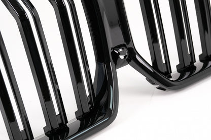 Double kidney grille suitable for BMW X6 G06 (2019–) Double Stripe M Design Piano Black